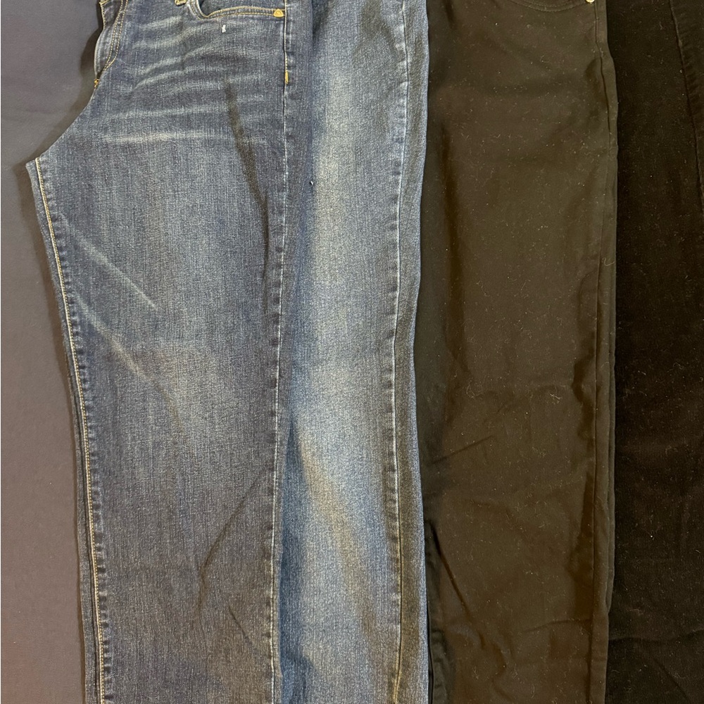 VENUS Women's Flare & Wide Leg Jeans - Blue and Black